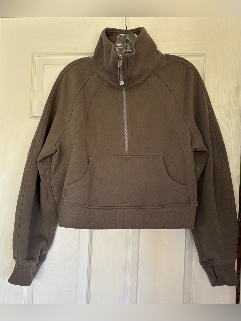 lululemon Scuba Oversized Funnel-Neck Half Zip Brown